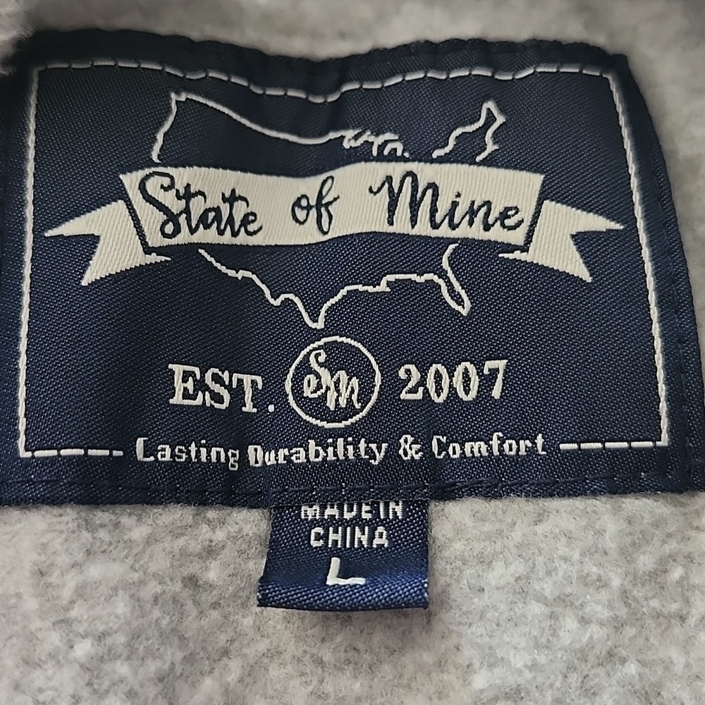 State of Mine Iowa Graphic Sweatshirt Gray Long Sleeve Pullover – Size L - Picture 5 of 6